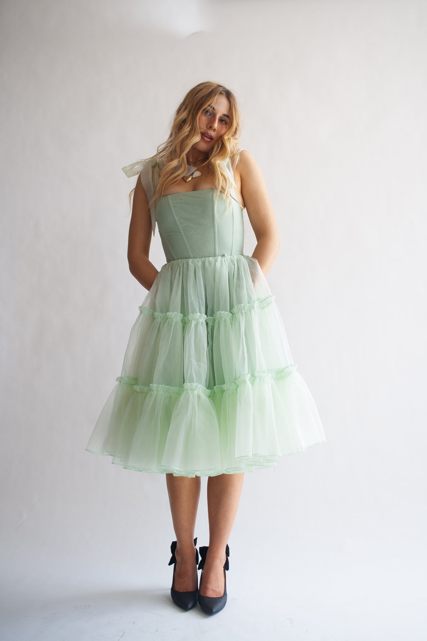 Sienna dress - in sage green