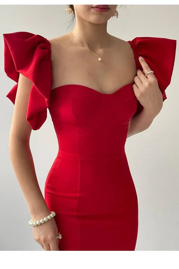 Bella in red