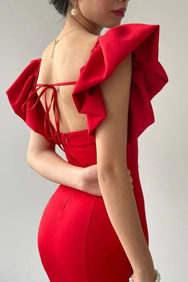 Bella in red