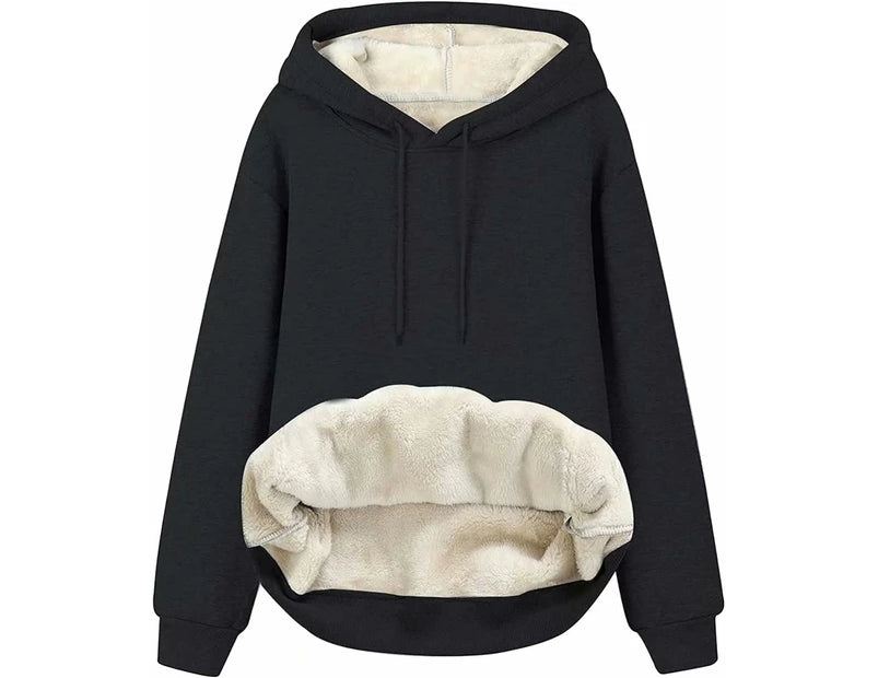 Black winter hoodie
