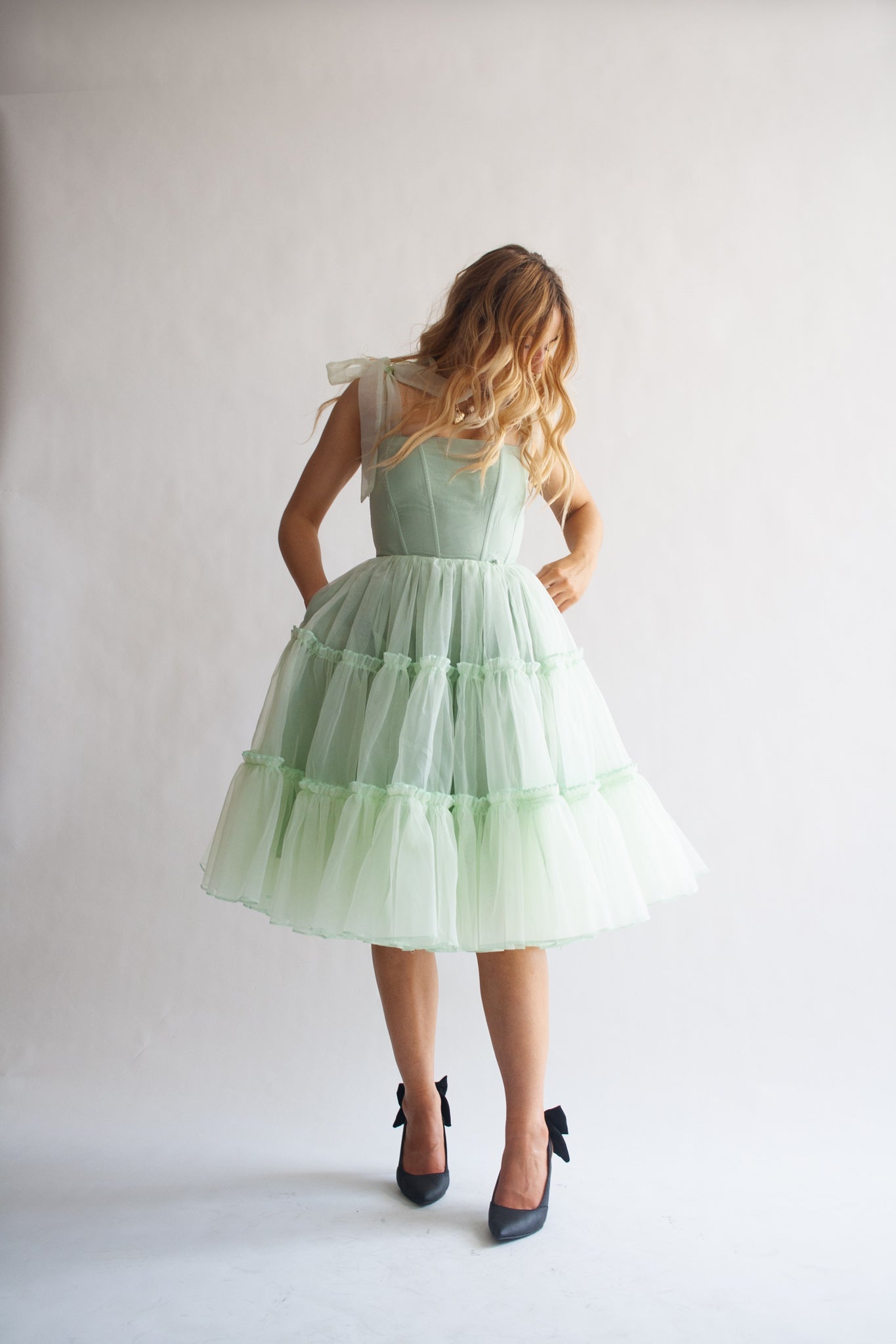 Sienna dress - in sage green