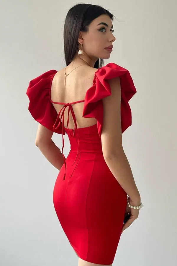 Bella in red