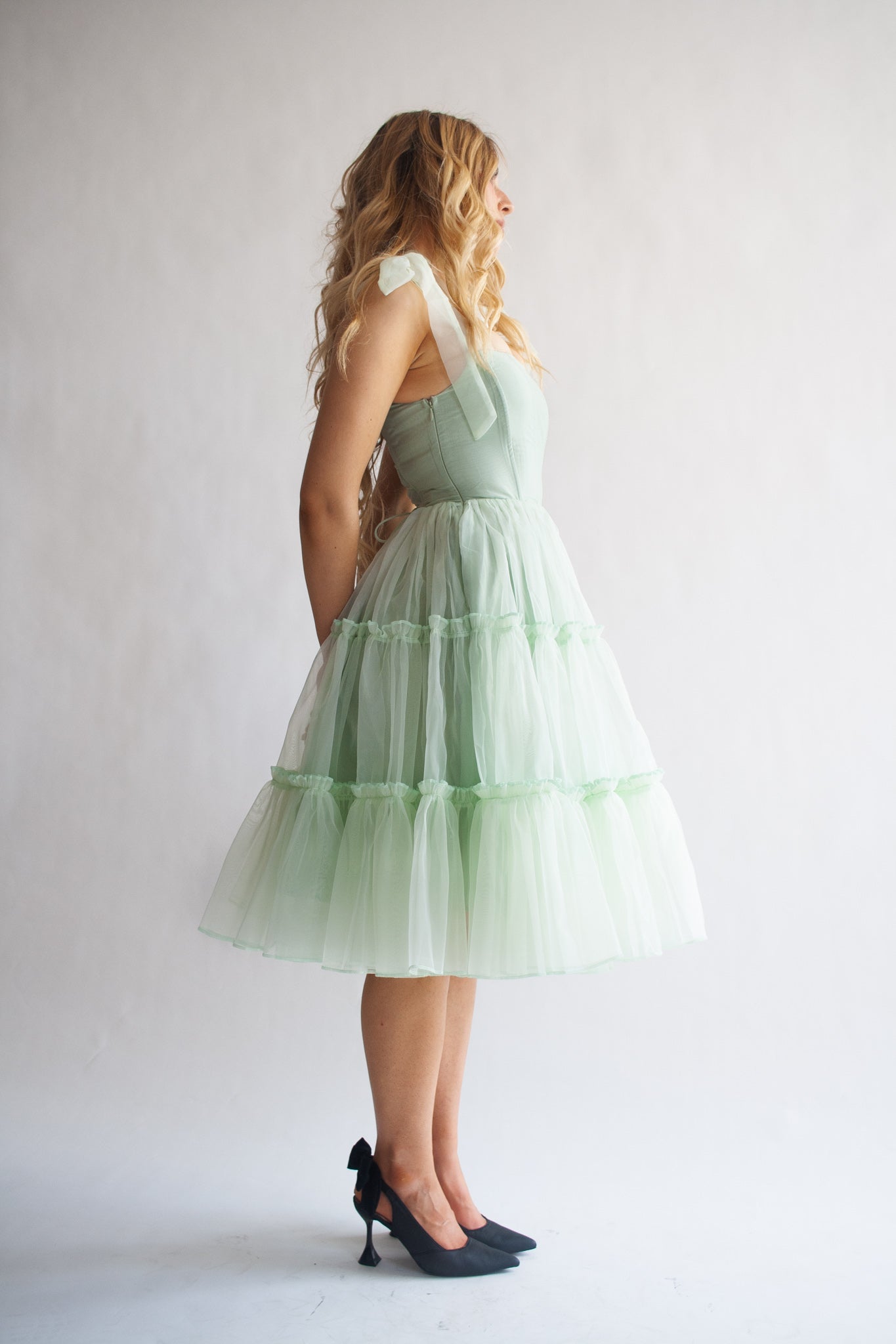 Sienna dress - in sage green