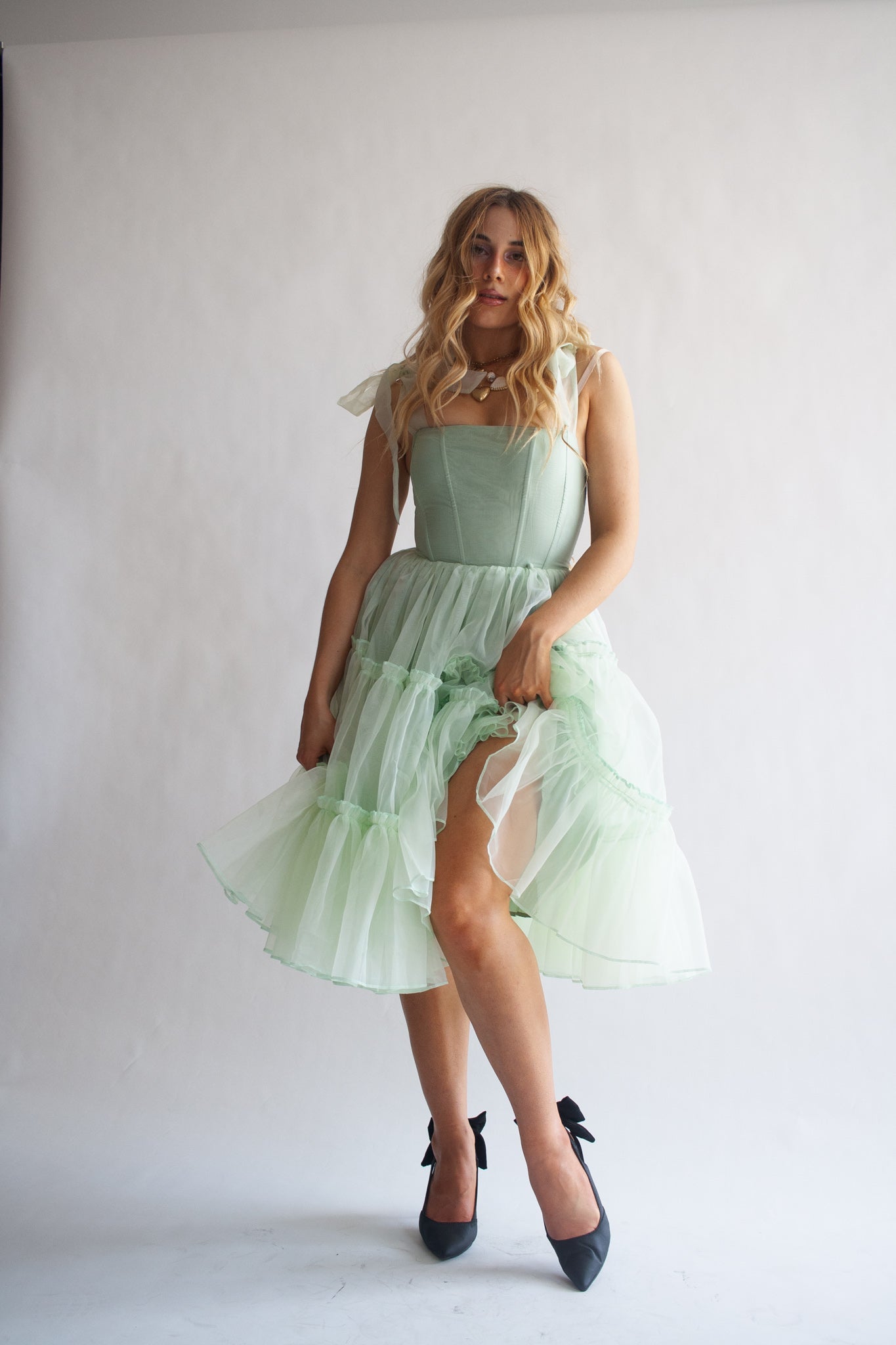 Sienna dress - in sage green
