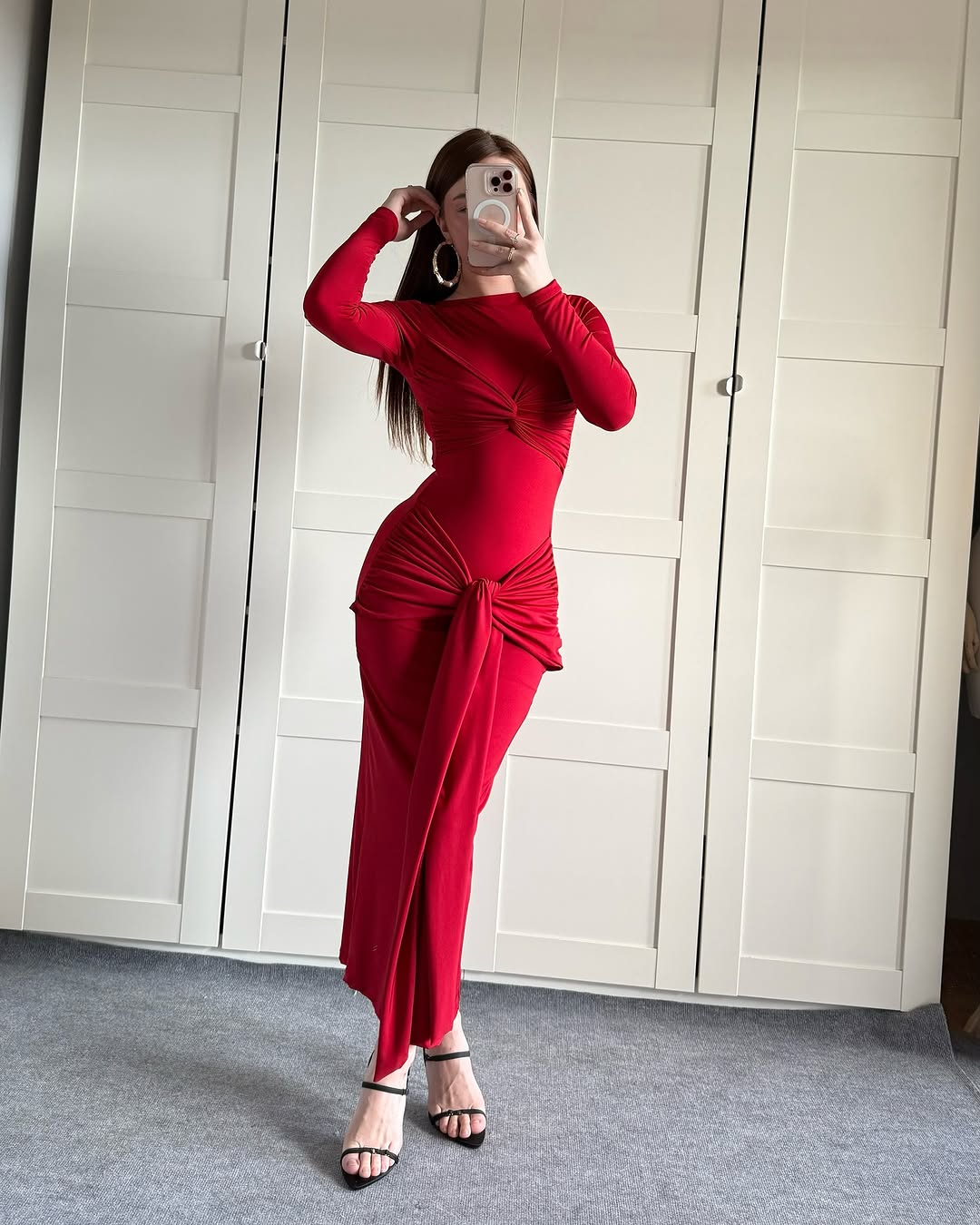 Red knot dress