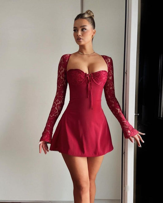 Cherry red liana dress