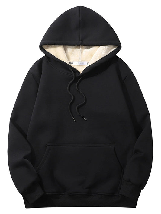 Black winter hoodie