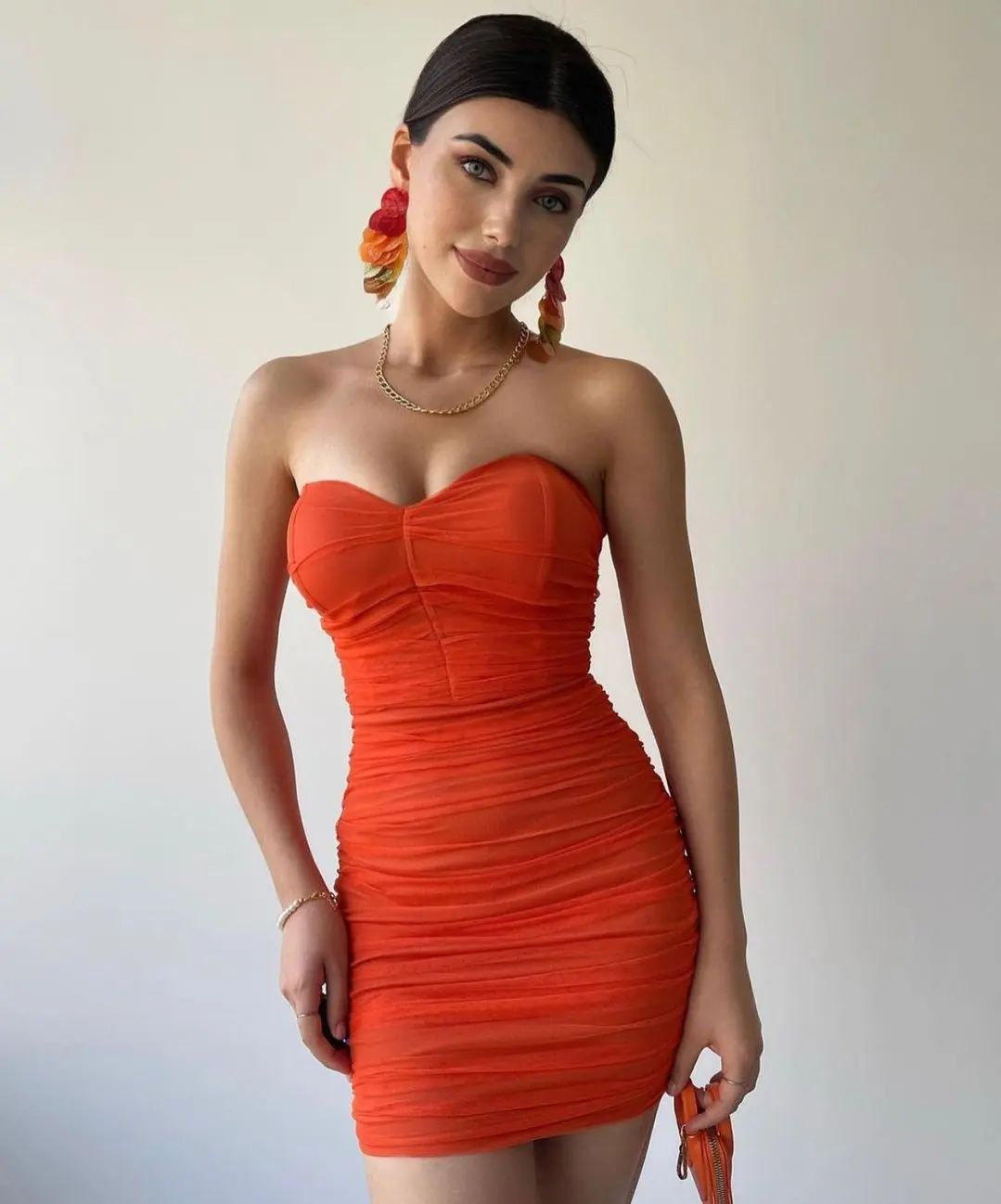 Claudia Dress- Tangerine