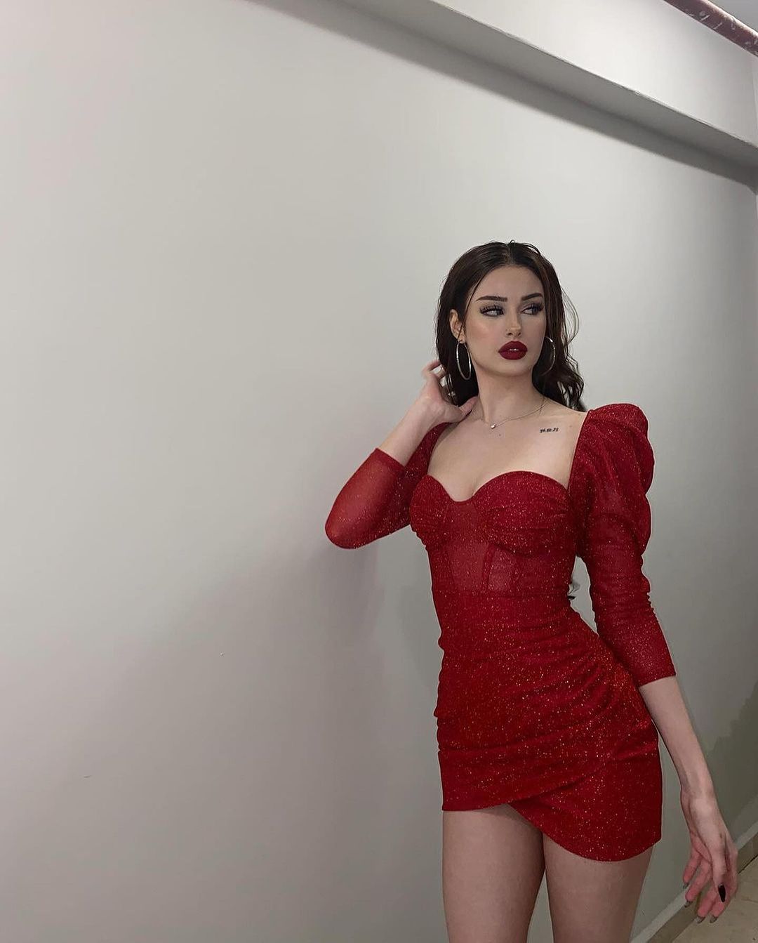 Red Shimmery Dress