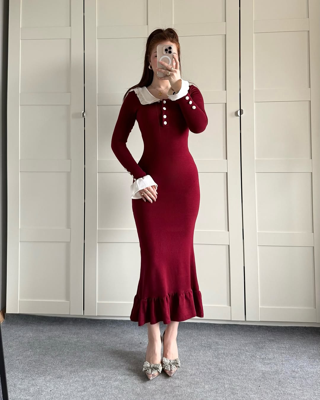 Semi formal burgundy dress