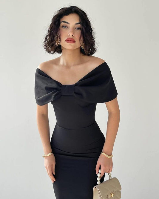 Black bow dress