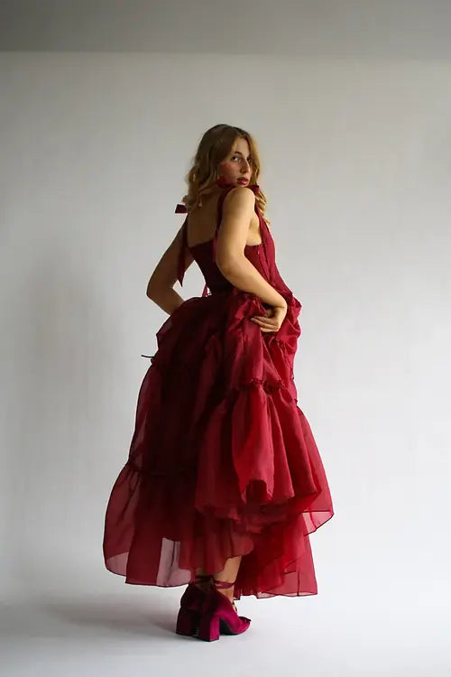 Siena maxi dress- in scarlet red