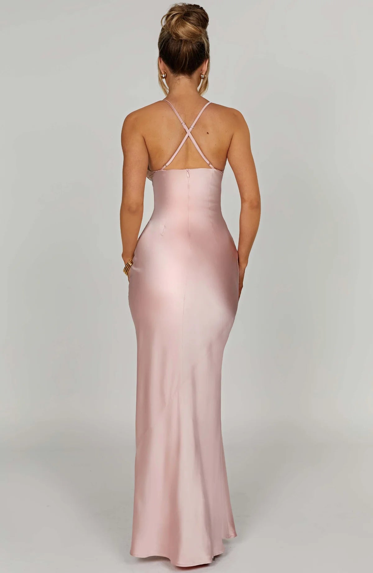 Blush pink maxi dress