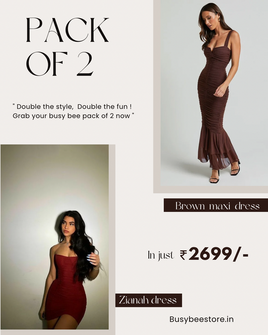 Zianah X brown maxi dress