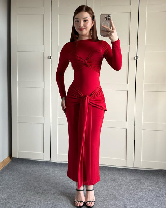 Red knot dress