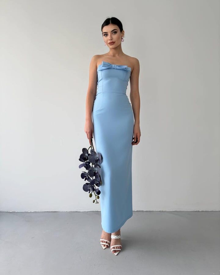 Arisia baby blue maxi dress