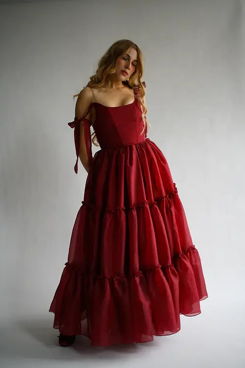 Siena maxi dress- in scarlet red