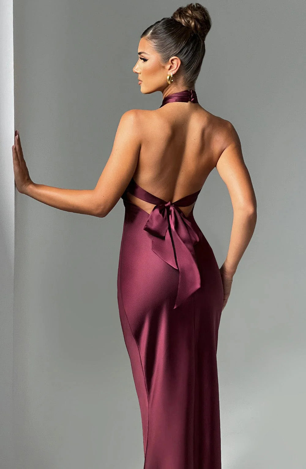 Wine maxi dress