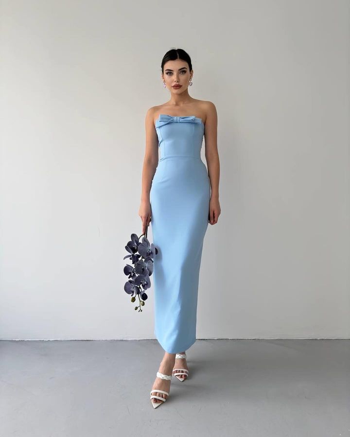 Arisia baby blue maxi dress