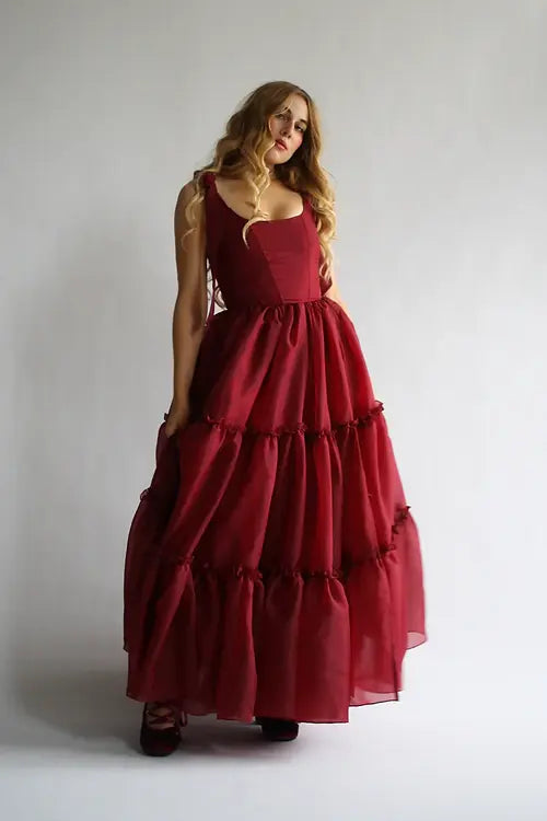 Siena maxi dress- in scarlet red