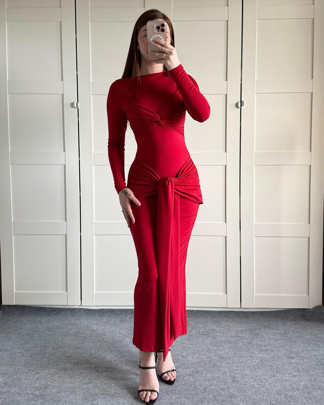 Red knot dress