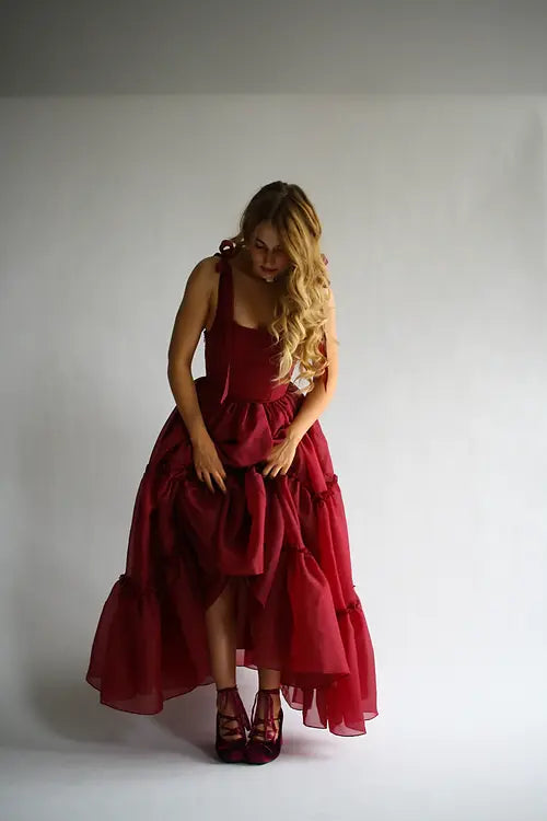 Siena maxi dress- in scarlet red