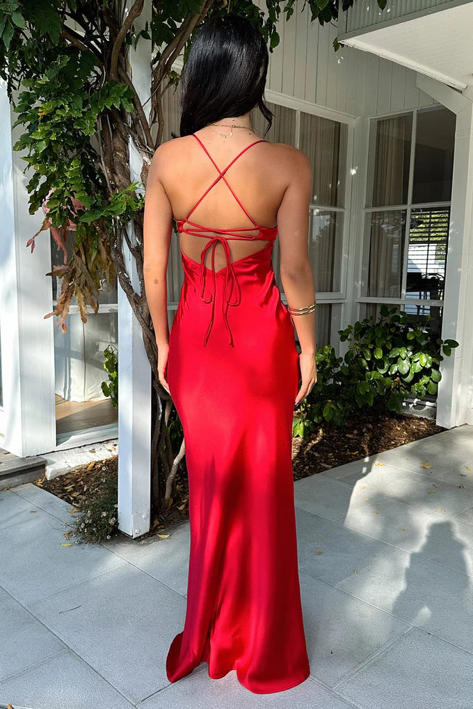 Satin maxi dress