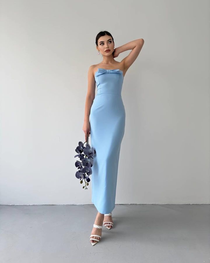 Arisia baby blue maxi dress